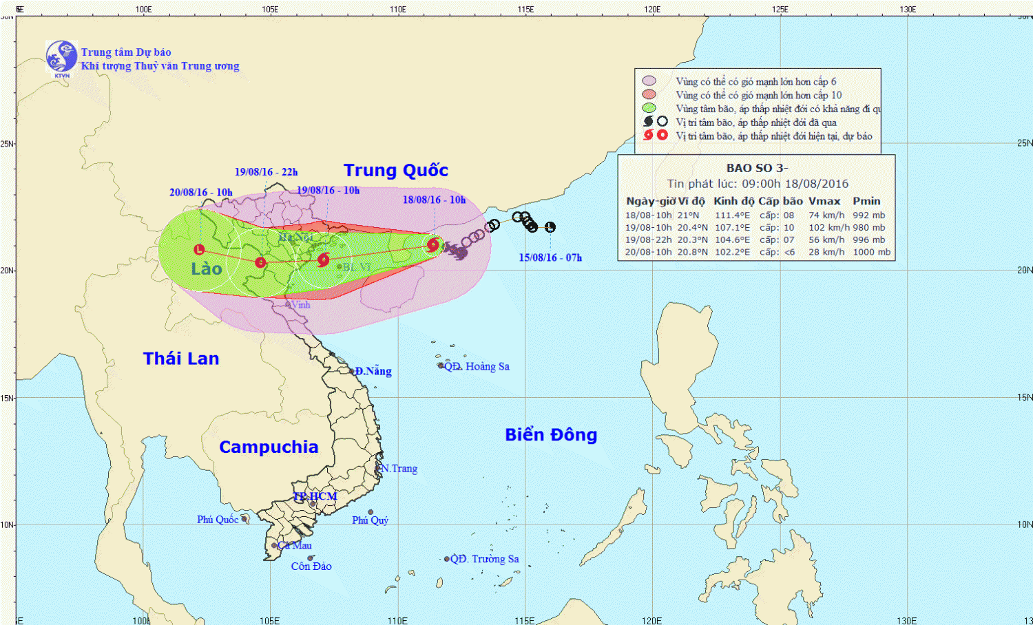 Tin bão khẩn (cơn bão số 3)