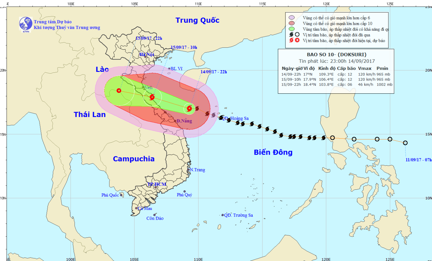 Tin bão khẩn cấp (cơn bão số 10)